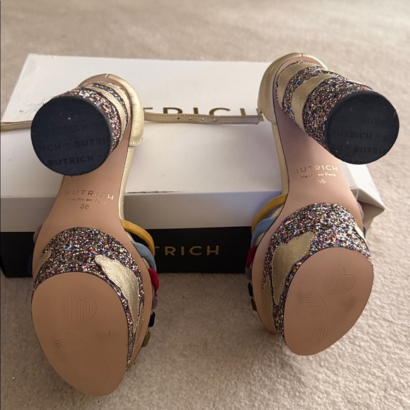 Butrich Multicolor Strappy Platform Heels - Picture 3 of 4